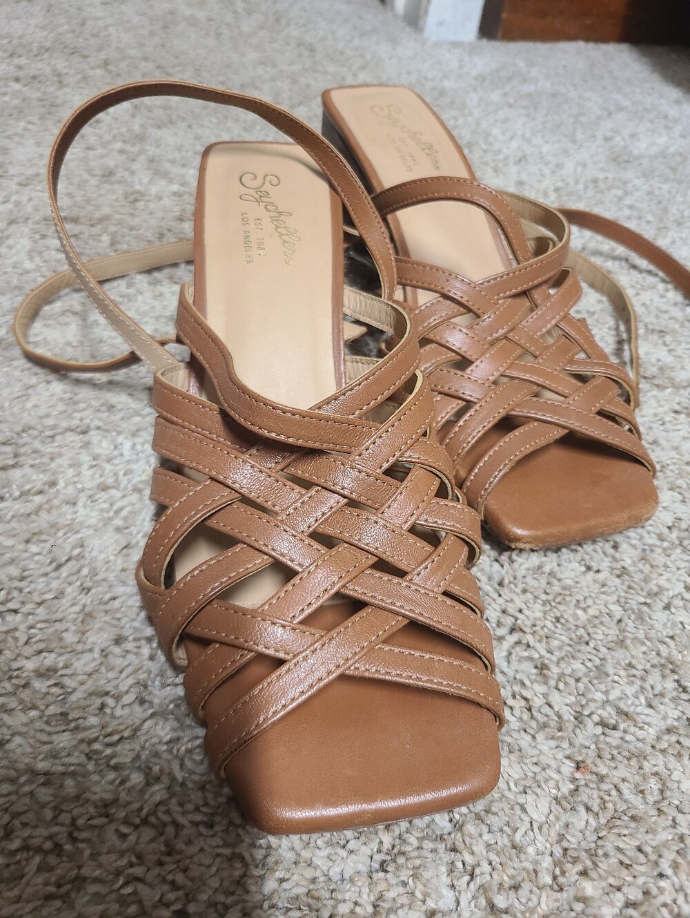Seychelles Woven Charter Ankle Wrap Sandal